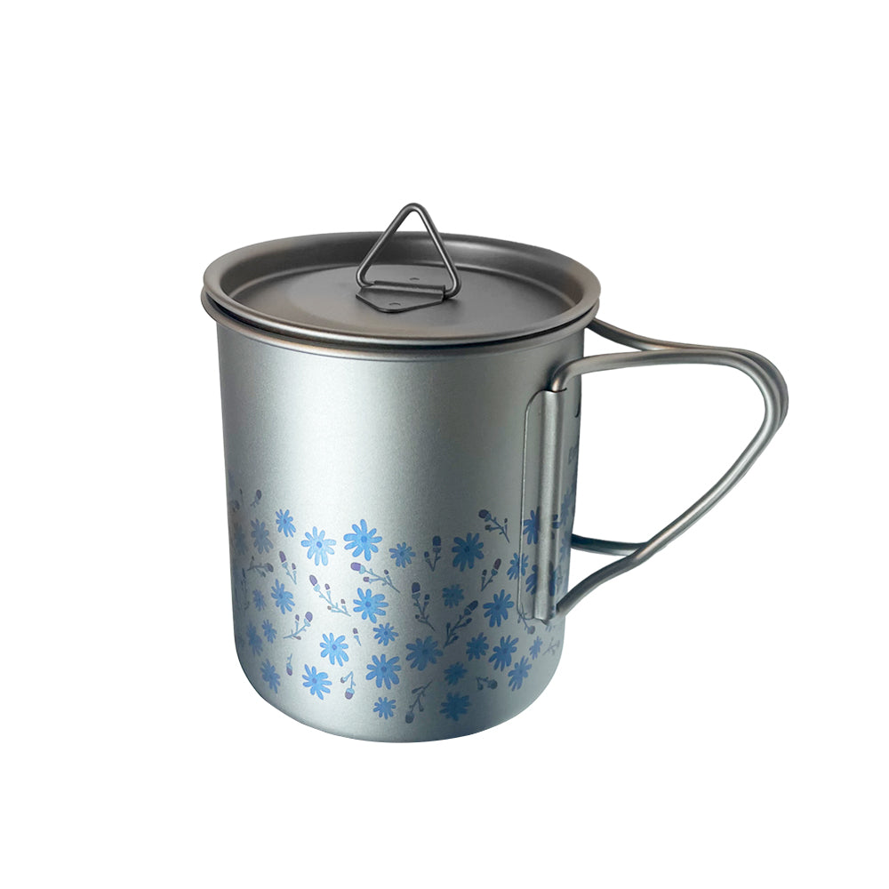 EtchStudio Titanium Mug (450ml) – Durable Ultralight Cup for Camping & Everyday Use