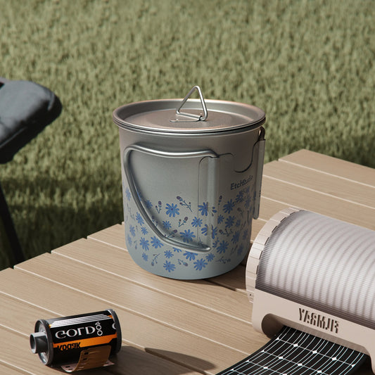 EtchStudio Titanium Mug (450ml) – Durable Ultralight Cup for Camping & Everyday Use
