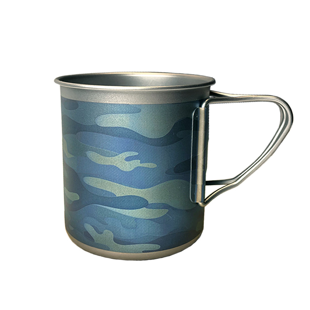 EtchStudio 450ml Custom Titanium Mug with Lid &amp; Mesh Bag – Ultralight &amp; Engravable